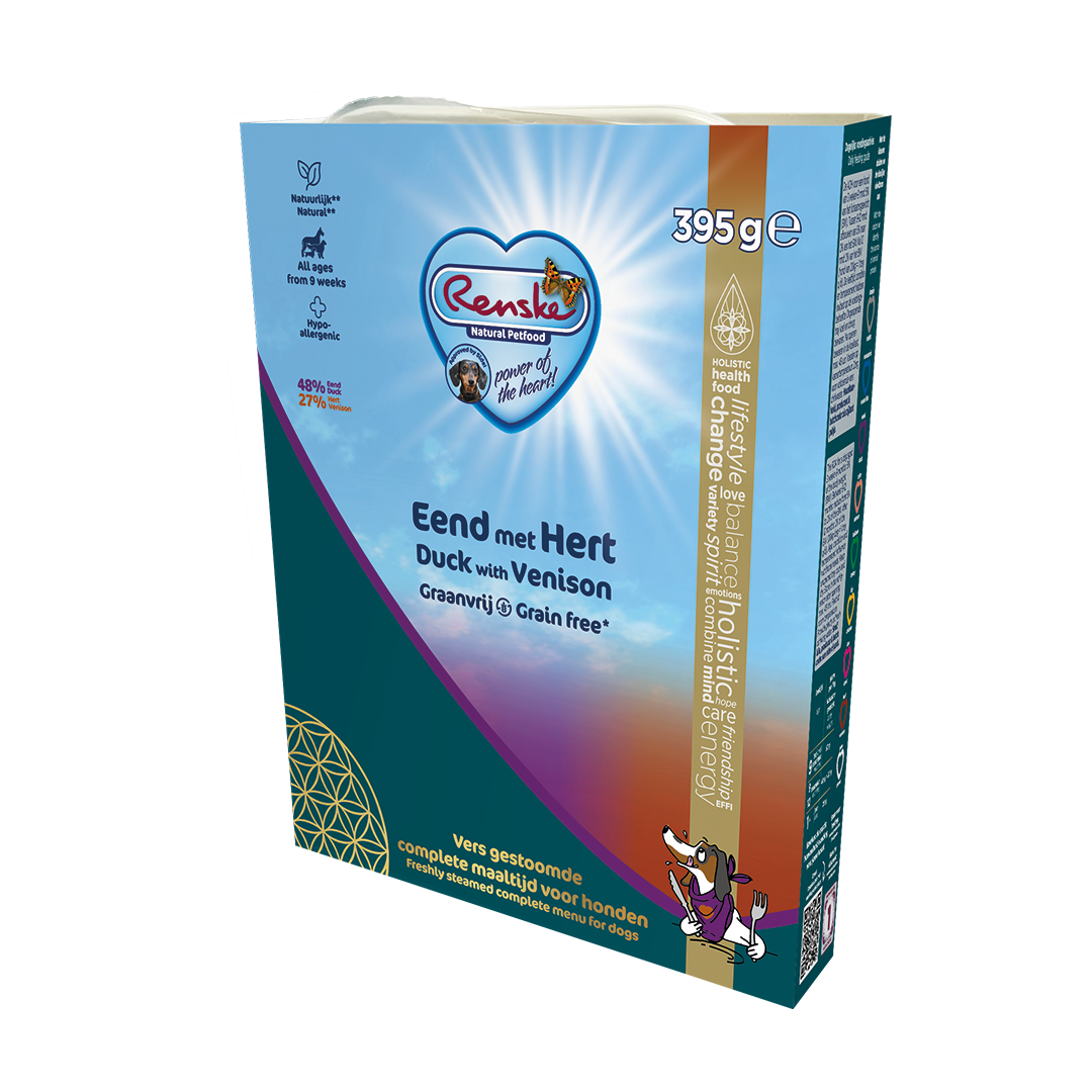 Renske Fresh Steamed Grain-Free Duck & Deer 395g (10 pieces) BBE DISCOUNT 08-2026