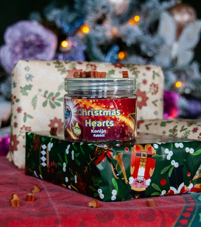 Kerst Mini Hartjes - Konijn 100 gram