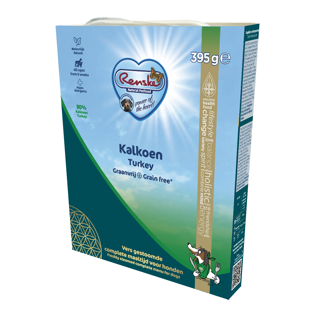 Vers gestoomde Graanvrije Kalkoen 395 gr (10 stuks)