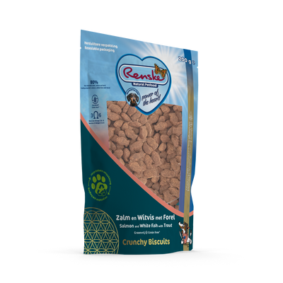 Crunchy Zalm en Witvis met Forel 200 gram
