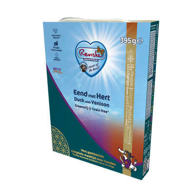 Renske Fresh Steamed Grain-Free Duck & Deer 395g (10 pieces) BBE DISCOUNT 08-2026