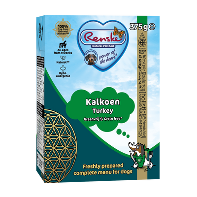Renske Fresh Turkey Grain-Free - tetra 375 gram (12 pieces)