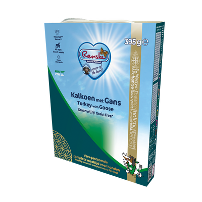 Renske Fresh Steamed Grain-Free Turkey & Goose 395 gr (10 pieces) BBD DISCOUNT 08-2026