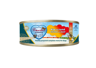 Vers bereide Kip met Rund - Blik 95 gram (24 stuks)