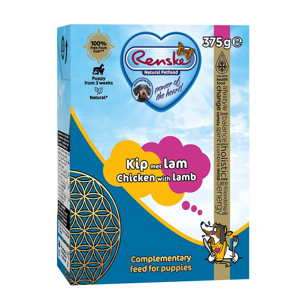 Renske Fresh Chicken with Lamb (Puppy) - Tetra 375 grams (12 pcs)