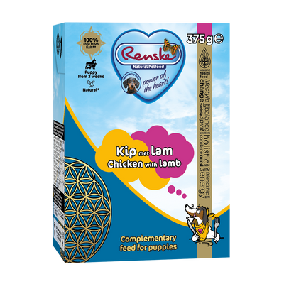 Vers bereide Kip met lam (puppy) - tetra 375 gram (12 stuks)