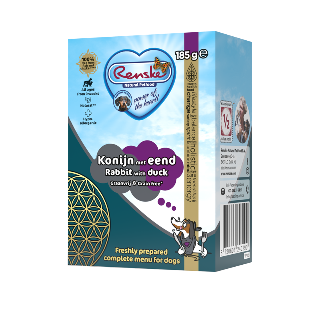 Renske Fresh Rabbit with Duck GRAIN-FREE - Tetra 185 gram (24 pieces)