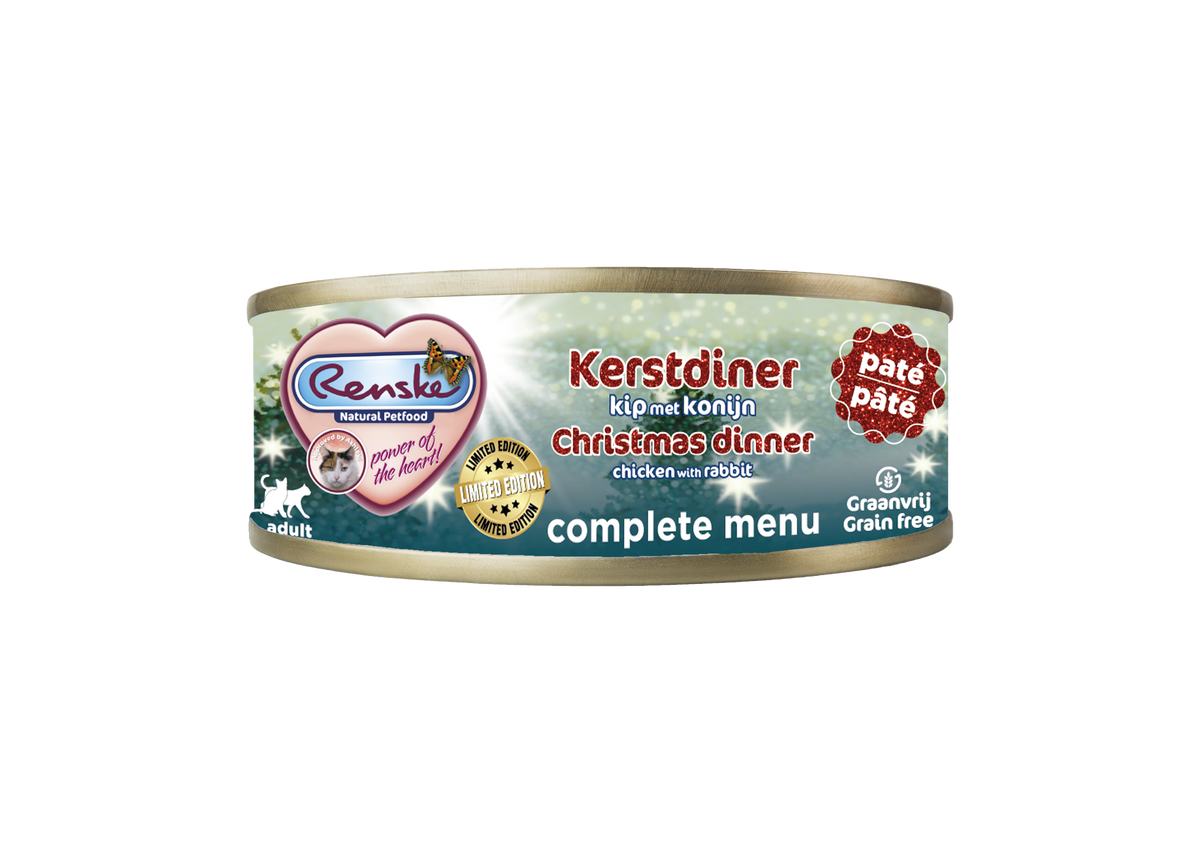 Renske Fresh Cat Christmas Dinner - Chicken with Rabbit Pate - 70 grams (24 pieces)
