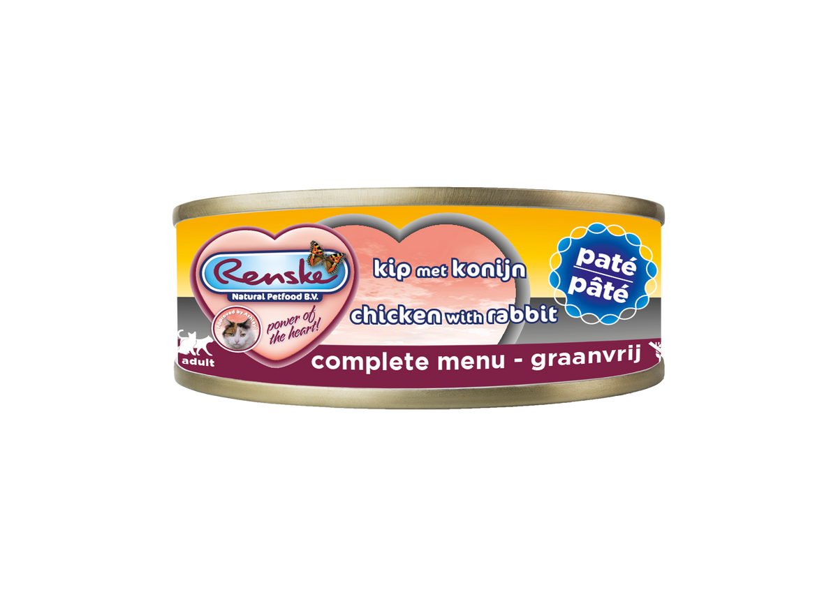 Renske Cat Fresh Chicken with Rabbit - Paté 70 gram (24 pieces)
