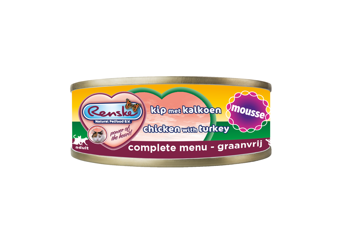 Renske Cat Fresh Chicken with Turkey - Mousse 70 gram (24 pieces)