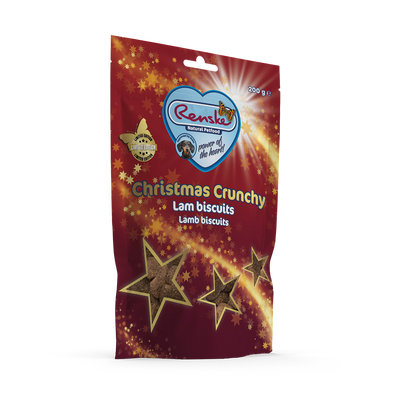 Renske Christmas Crunchy for Dogs Lamb Biscuits 200 gram