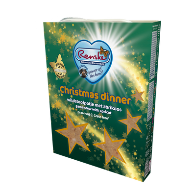 Renske Freshly Steamed Christmas Dinner for Dogs - Wild Stew with Apricot (10 pieces)