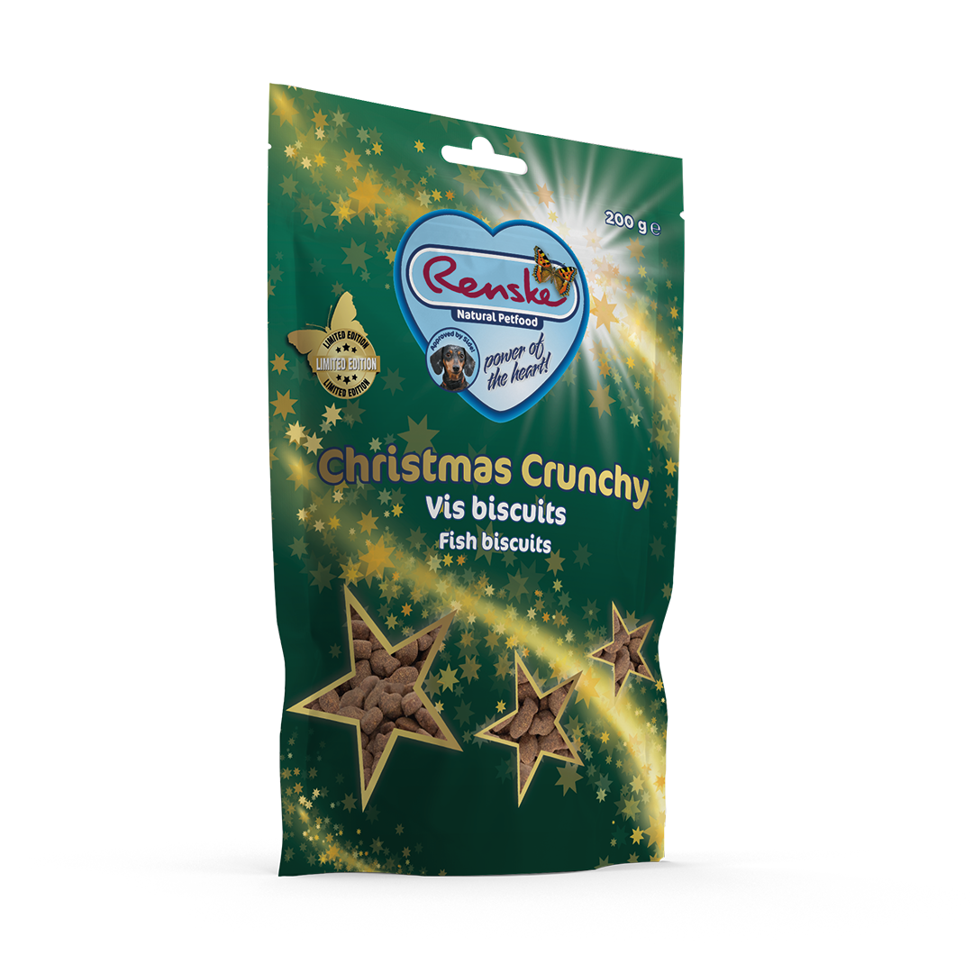 Renske Christmas Crunchy for dogs Fish Biscuits 200 gram