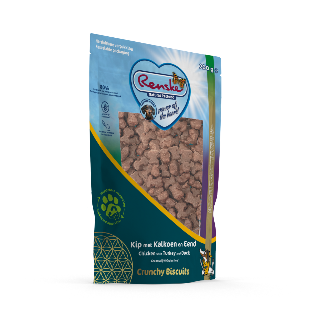 Crunchy Kip met Kalkoen en Eend 200 gram