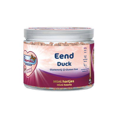 Renske Healthy Reward Cat Meat Hearts - Duck 100 gram