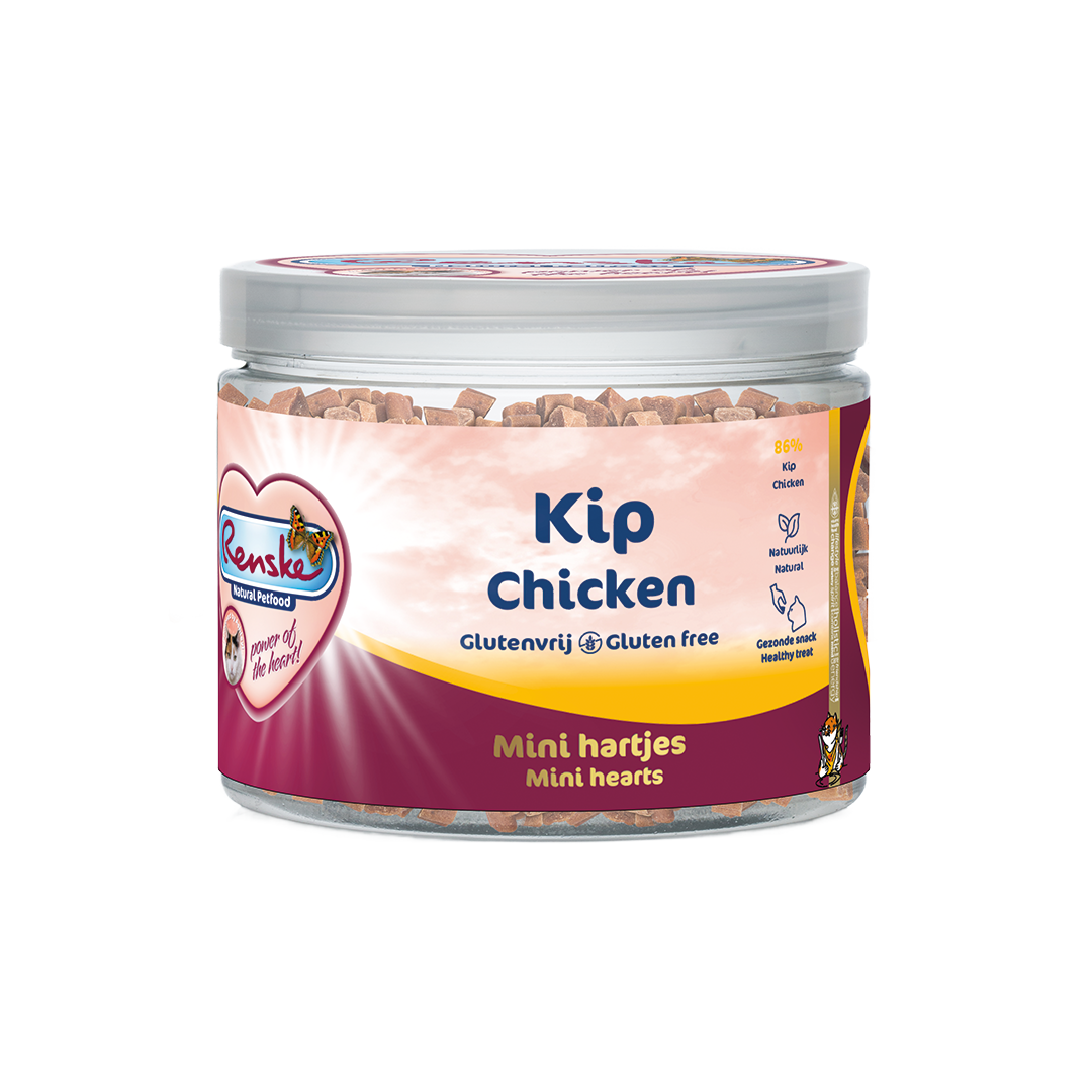 Mini hartjes kat - Kip met Wortel 100 gram