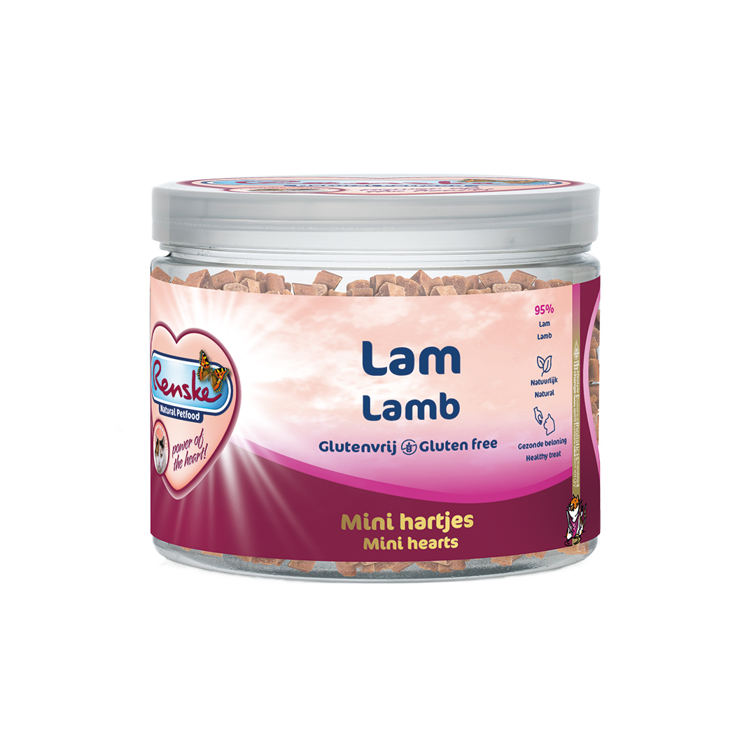 Renske Healthy Treat Cat Meat Hearts - Lamb 100 gram