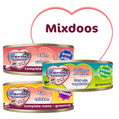 Mixed box wet food 70 grams (24 pieces)